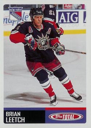 #64 Brian Leetch - New York Rangers - 2002-03 Topps Total Hockey