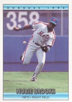 #64 Hubie Brooks - New York Mets - 1992 Donruss Baseball