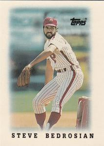 #64 Steve Bedrosian - Philadelphia Phillies - 1988 Topps Major League Leaders Minis Baseball