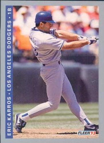 #64 Eric Karros - Los Angeles Dodgers - 1993 Fleer Baseball
