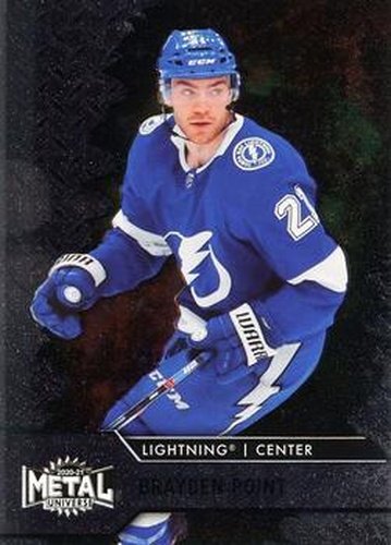 #64 Brayden Point - Tampa Bay Lightning - 2020-21 Skybox Metal Universe Hockey