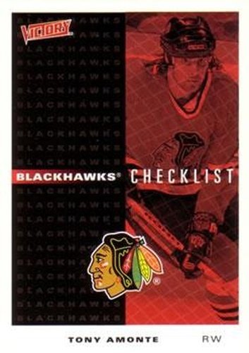 #64 Blackhawks Checklist - Chicago Blackhawks - 1999-00 Upper Deck Victory Hockey
