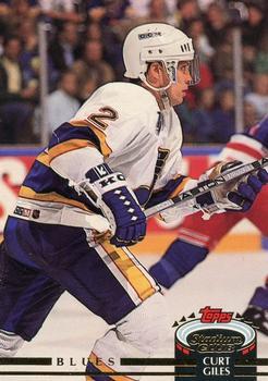#64 Curt Giles - St. Louis Blues - 1992-93 Stadium Club Hockey