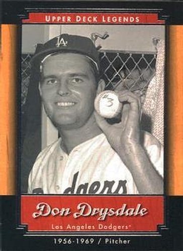 #64 Don Drysdale - Los Angeles Dodgers - 2001 Upper Deck Legends Baseball