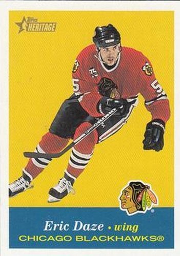 #64 Eric Daze - Chicago Blackhawks - 2001-02 Topps Heritage Hockey