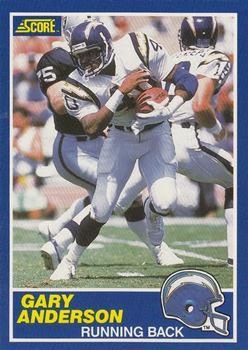 #64 Gary Anderson - San Diego Chargers - 1989 Score Football