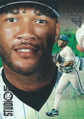 #64 Gary Sheffield - Florida Marlins - 1996 Studio Baseball