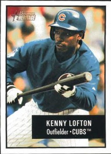 #64 Kenny Lofton - Chicago Cubs - 2003 Bowman Heritage Baseball