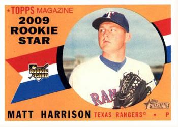 #64 Matt Harrison - Texas Rangers - 2009 Topps Heritage Baseball