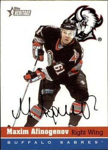 #64 Maxim Afinogenov - Buffalo Sabres - 2000-01 Topps Heritage Hockey