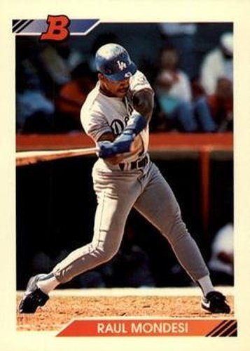 #64 Raul Mondesi - Los Angeles Dodgers - 1992 Bowman Baseball