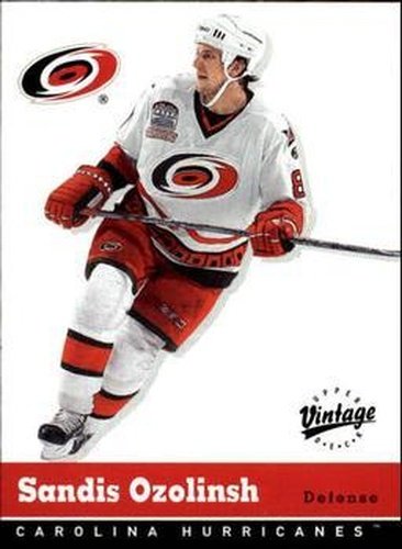 #64 Sandis Ozolinsh - Carolina Hurricanes - 2000-01 Upper Deck Vintage Hockey