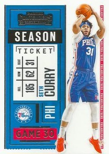 #64 Seth Curry - Philadelphia 76ers - 2020-21 Panini Contenders Basketball