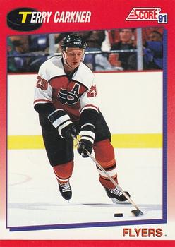 #64 Terry Carkner - Philadelphia Flyers - 1991-92 Score Canadian Bilingual Hockey