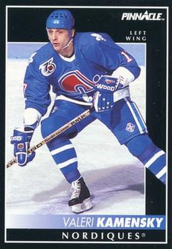 #64 Valeri Kamensky - Quebec Nordiques - 1992-93 Pinnacle Canadian Hockey