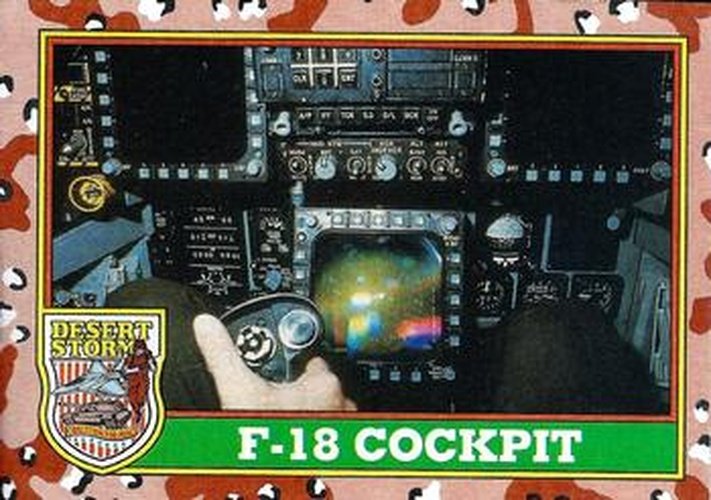 #64 F-18 Cockpit - 1991 Topps Desert Storm