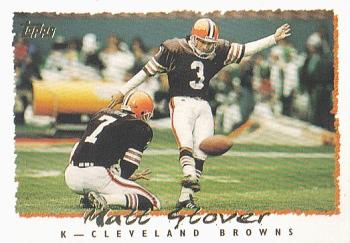 #64 Matt Stover - Cleveland Browns - 1995 Topps Football