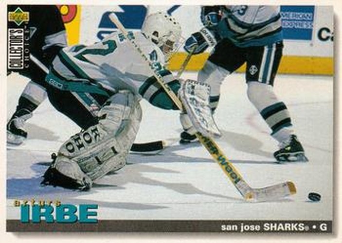 #64 Arturs Irbe - San Jose Sharks - 1995-96 Collector's Choice Hockey
