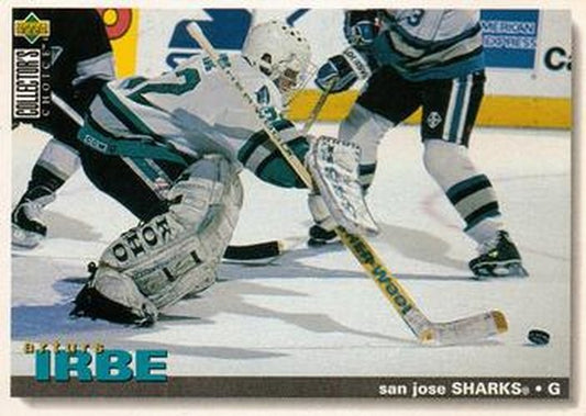 #64 Arturs Irbe - San Jose Sharks - 1995-96 Collector's Choice Hockey