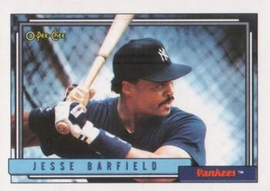 #650 Jesse Barfield - New York Yankees - 1992 O-Pee-Chee Baseball