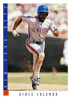 #650 Vince Coleman - New York Mets - 1993 Score Baseball