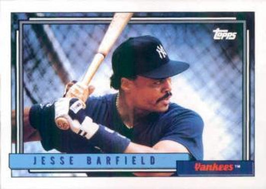 #650 Jesse Barfield - New York Yankees - 1992 Topps Baseball