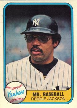 #650 Reggie Jackson - New York Yankees - 1981 Fleer Baseball