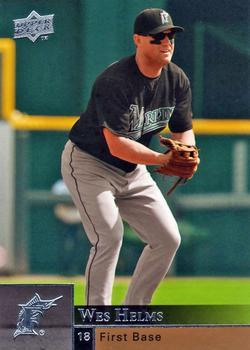 #650 Wes Helms - Florida Marlins - 2009 Upper Deck Baseball