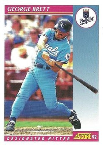 #650 George Brett - Kansas City Royals - 1992 Score Baseball