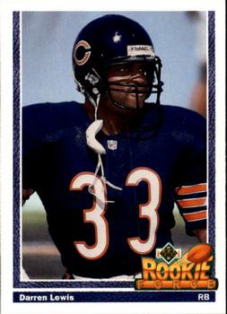 #650 Darren Lewis - Chicago Bears - 1991 Upper Deck Football