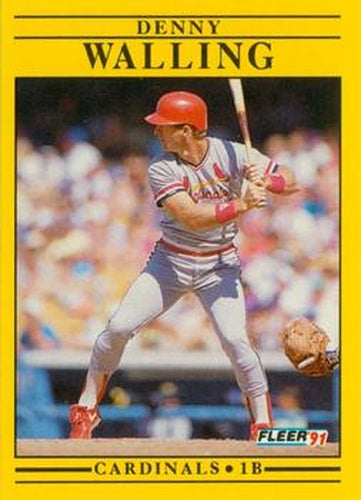 #651 Denny Walling - St. Louis Cardinals - 1991 Fleer Baseball