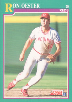 #651 Ron Oester - Cincinnati Reds - 1991 Score Baseball