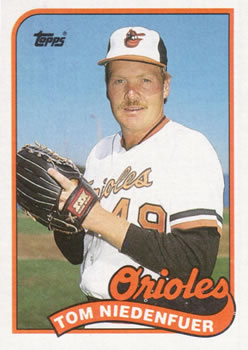 #651 Tom Niedenfuer - Baltimore Orioles - 1989 Topps Baseball