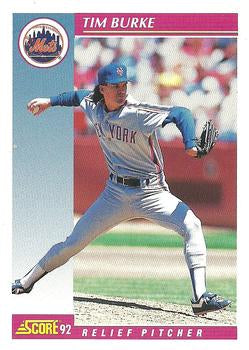 #651 Tim Burke - New York Mets - 1992 Score Baseball