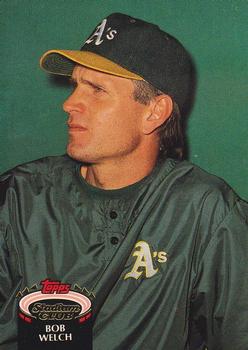 #651 Bob Welch - Oakland Athletics - 1992 Stadium Club Baseball
