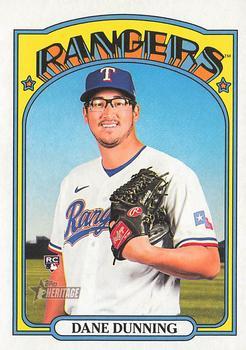#651 Dane Dunning - Texas Rangers - 2021 Topps Heritage Baseball