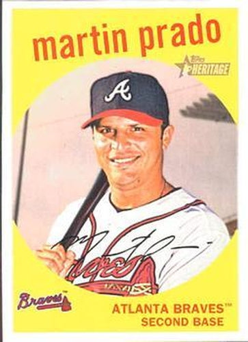 #651 Martin Prado - Atlanta Braves - 2008 Topps Heritage Baseball