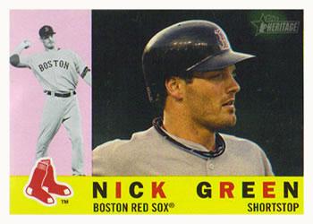 #651 Nick Green - Boston Red Sox - 2009 Topps Heritage Baseball