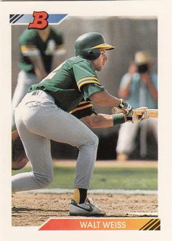 #651 Walt Weiss - Oakland Athletics - 1992 Bowman Baseball
