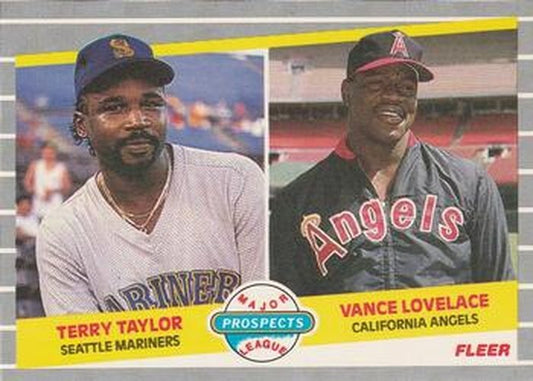 #651 Terry Taylor / Vance Lovelace - Seattle Mariners / California Angels - 1989 Fleer Baseball