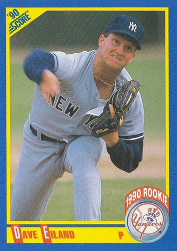 #652 Dave Eiland - New York Yankees - 1990 Score Baseball