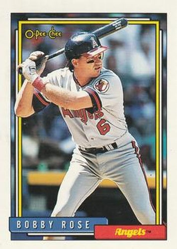 #652 Bobby Rose - California Angels - 1992 O-Pee-Chee Baseball