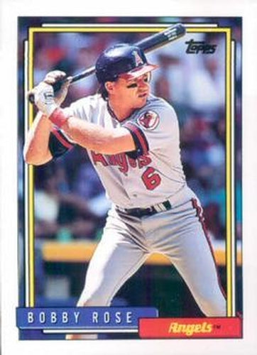 #652 Bobby Rose - California Angels - 1992 Topps Baseball