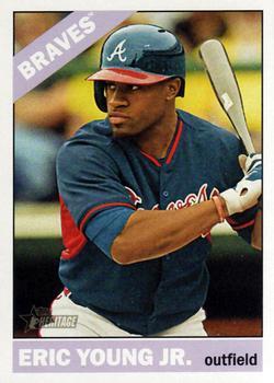 #652 Eric Young Jr. - Atlanta Braves - 2015 Topps Heritage Baseball