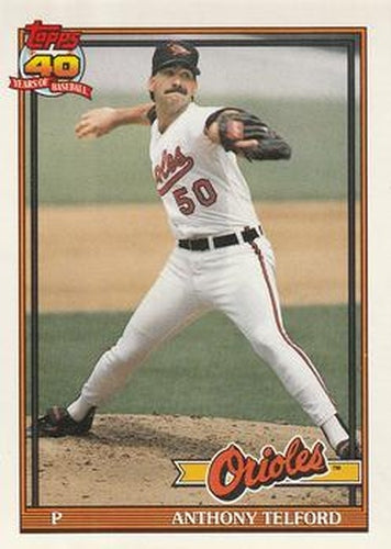 #653 Anthony Telford - Baltimore Orioles - 1991 O-Pee-Chee Baseball