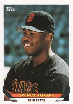 #653 Steve Hosey - San Francisco Giants - 1993 Topps Baseball