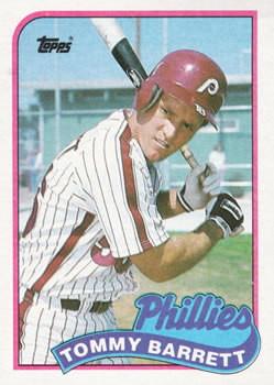 #653 Tommy Barrett - Philadelphia Phillies - 1989 Topps Baseball
