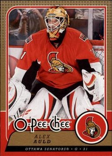 #653 Alex Auld - Ottawa Senators - 2008-09 O-Pee-Chee Hockey