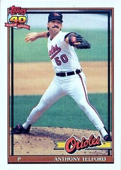 #653 Anthony Telford - Baltimore Orioles - 1991 Topps Baseball