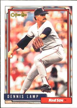 #653 Dennis Lamp - Boston Red Sox - 1992 O-Pee-Chee Baseball